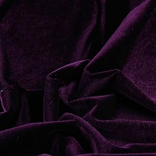 ZXC Aksamitny materiał, materiał na metry, do szycia 160 cm szerokości, miękki i elegancki, materiał na meble do siedzenia, materiał (kolor: ciemnofioletowy)
