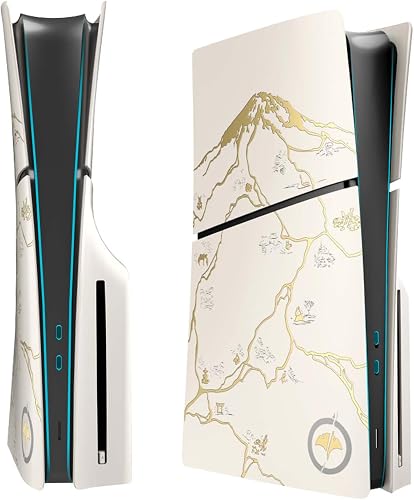 ElitePlay Samurai Ghost of Yotei White PS5 Slim Disc Faceplates Cover Case for PS5 Slim Disc Edition