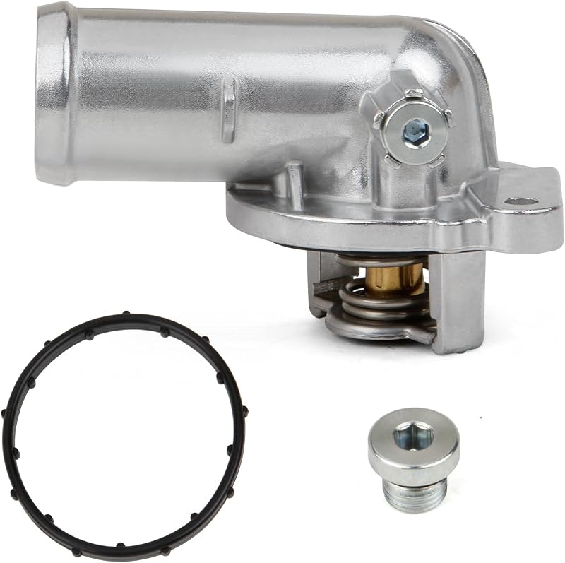 Carcaça da válvula termostática em alumínio MITZONE com termostato para Jeep, Dodge, RAM e Chrysler 3.2L/3.6L – Kit
