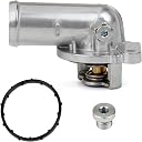 MITZONE Upgrade Aluminum Thermostat Housing Assembly Compatible with 2011-2021 Jeep Dodge RAM Chrysler 3.6L 3.2L V6 Vehicles - 200 Town & Country Avenger Grand Caravan Cherokee