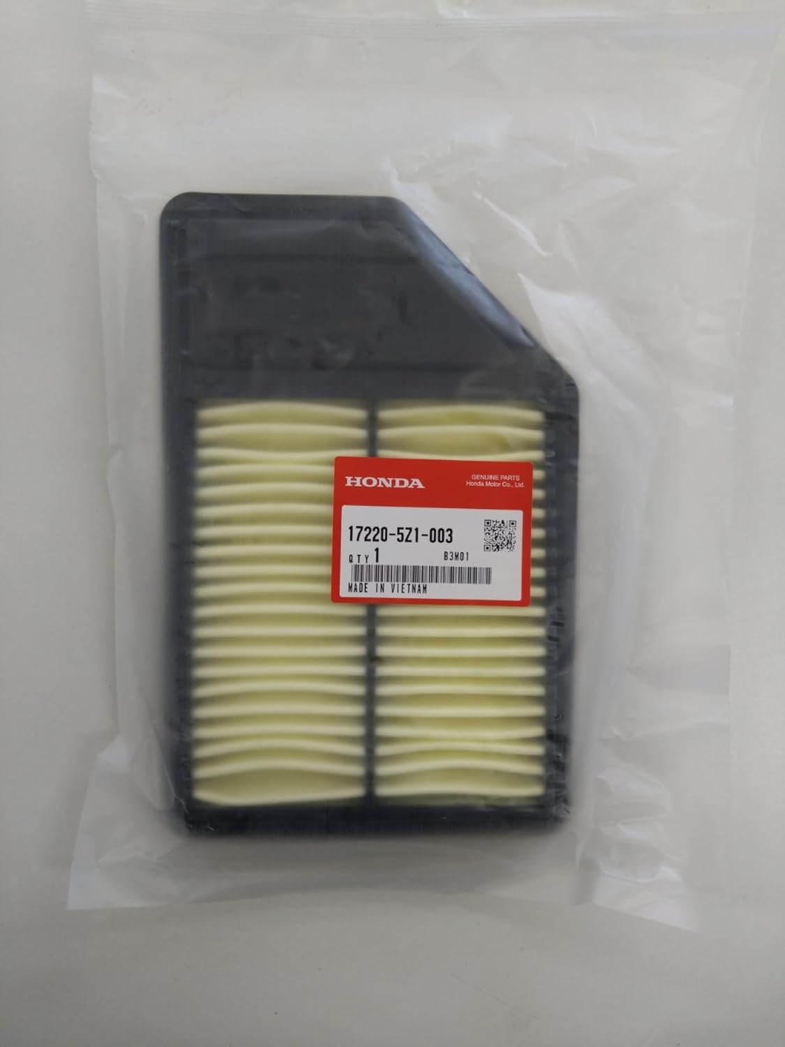 Honda Genuine Parts Element Air Cleaner Part Number 17220-5Z1-003