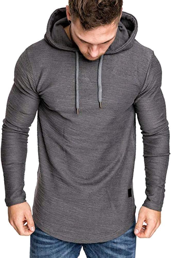 Lexiart Mens Cotton Hoodies Pullover Sport Muscle Workout Shirts image 4