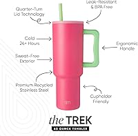 Vista 29 de Simple Modern - Vaso Trek de 40 onzas con asa y tapa con sorbete, taza de viaje de acero inoxidable con aislamiento, apta para portavasos Bosque