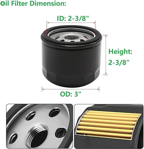 Miniatura 5 de Annolai FR691V Kit de cambio de aceite FR730V Kit de afinación para Kawasaki FR651V FR691V FR730V FS691V Cortacésped motor 11013-0752 Filtro de aire