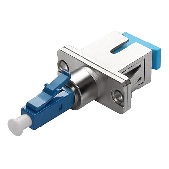 QIANRENON LC/UPC to SC/UPC Hybrid Fibre Simplex Adapter Coupler SM 9/125m LC Male to SC Female Fibre Optic Interface Connector, for Patch Cord Pigtail Optical Power Meter Red Light Pen FTTH