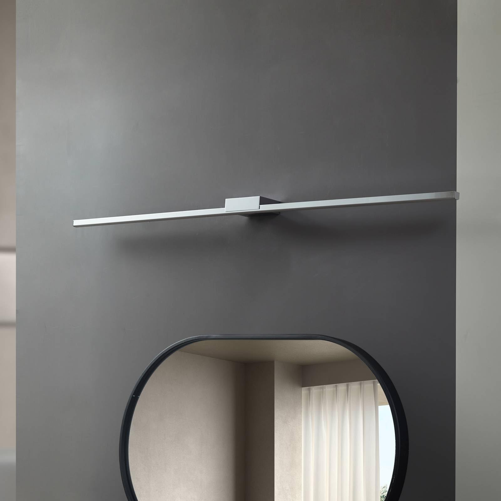 Lucande LED Wandleuchte, Wandlampe Bad Kivana (spritzwassergeschützt (Modern) in Chrom aus Aluminium (1 flammig) - Wandleuchten Spiegelleuchte Badezimmer Wandbeleuchtung Badezimmerleuchte