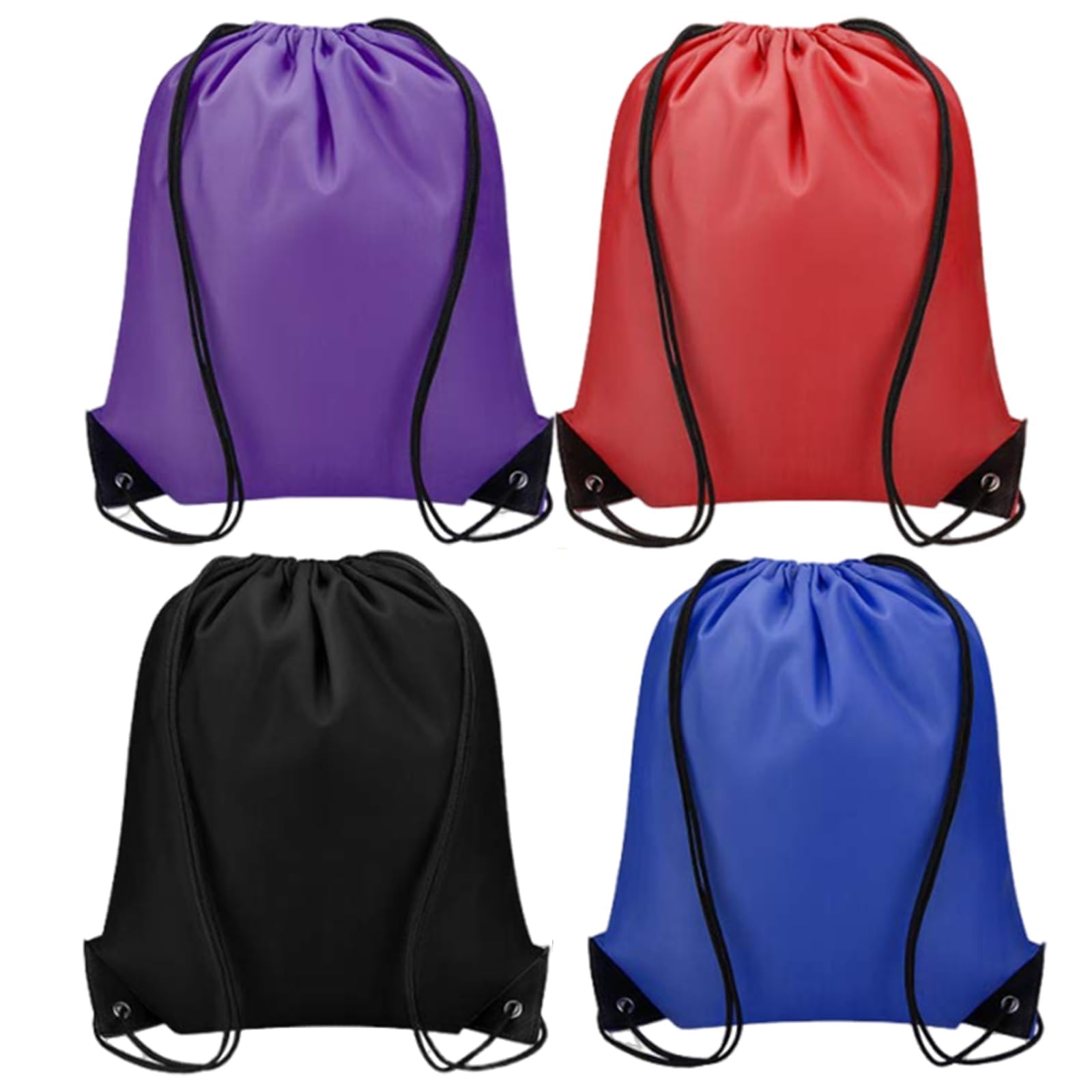 4 Pcs Drawstring Bags, Pe Bags Drawstring Gym Bag for Gym Swimming School Travel Storage Organization for Women Men Boys Girls Outdoor Shopping