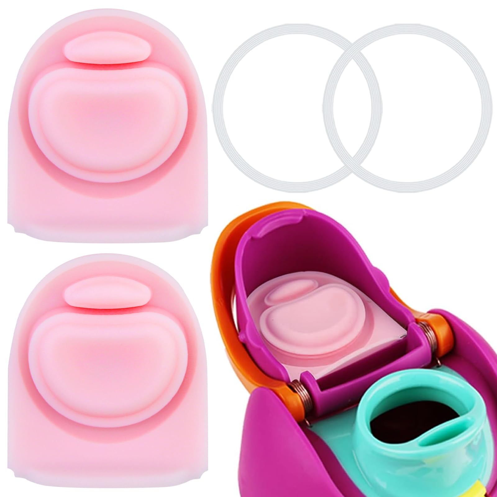 Frokolla 2 Sets Replacement Stopper and O Ring Gasket Compatible with Owala FreeSip 24oz 32oz,Water Bottle Lid Insert Cap Silicone Seal Parts for Owala 16/19/24/32/40oz Mouth Piece Accessories LR-O1 โ image 1