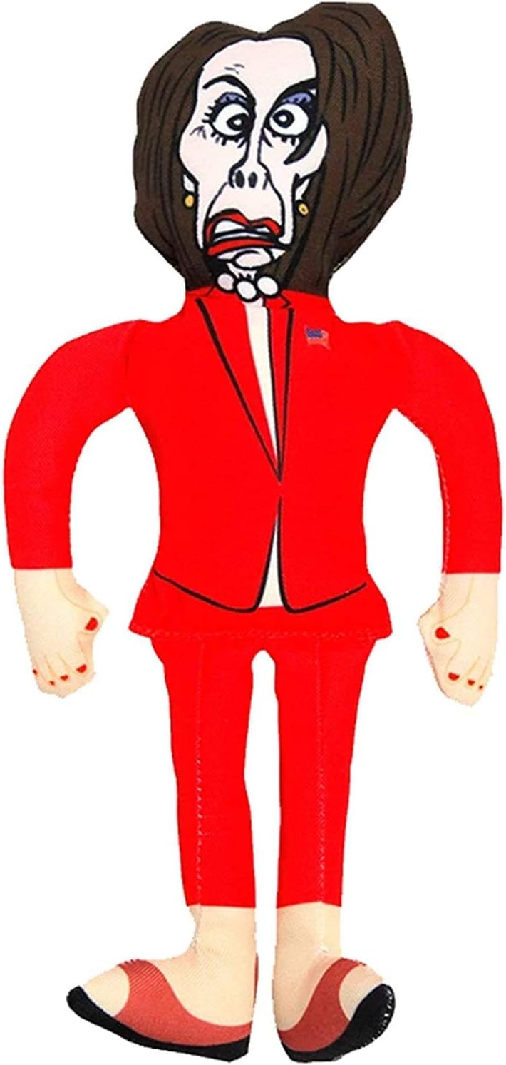 Republican Dogs Nancy Pelosi Novelty Dog Chew Toy Political Parody Doll Includes Squeaker Made with Durable Polyester Triple Stitching