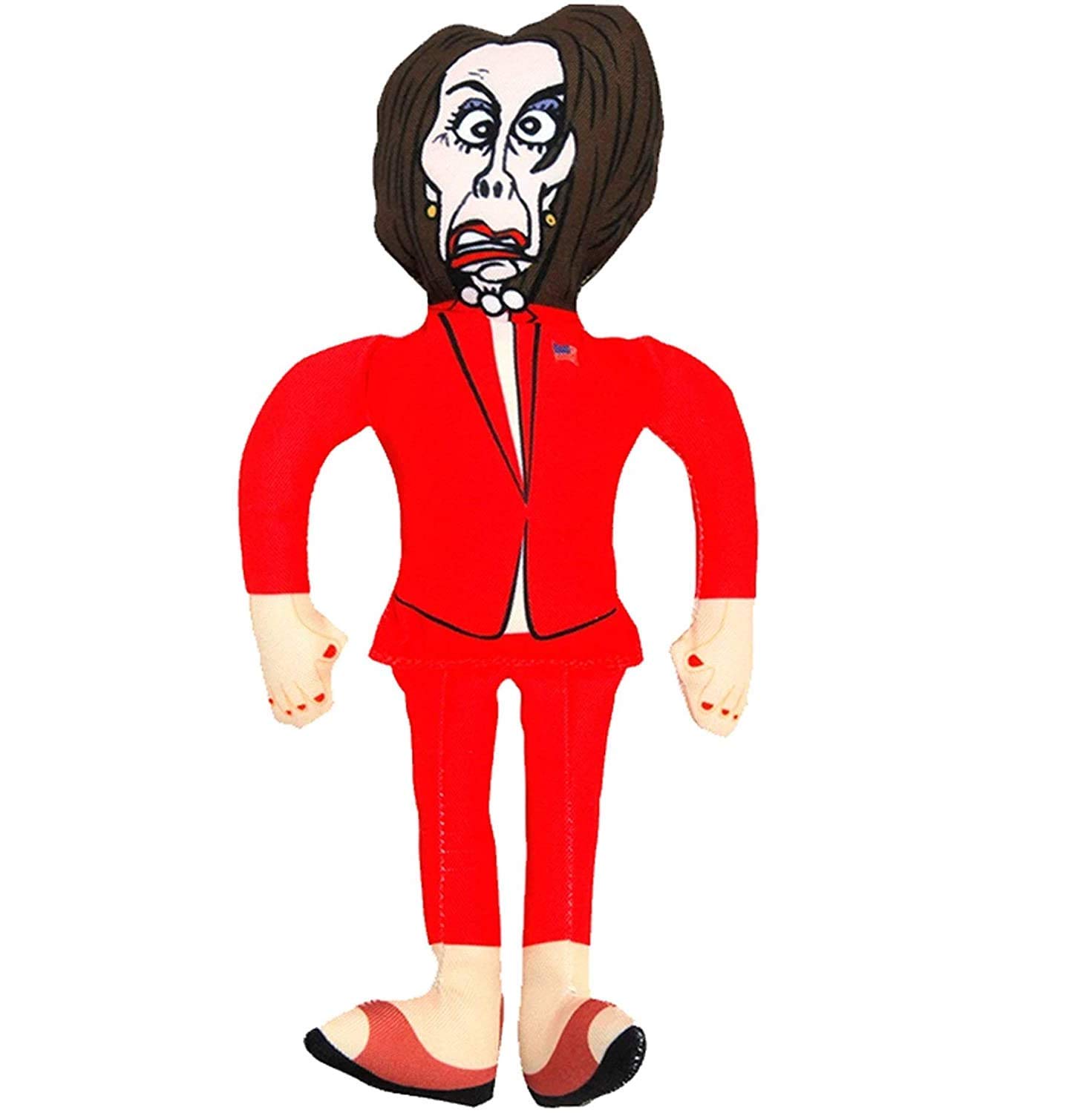 Nancy Pelosi Novelty Dog Chew Toy Political Parody Doll Includes Squeaker Made with Durable Polyester Triple Stitching