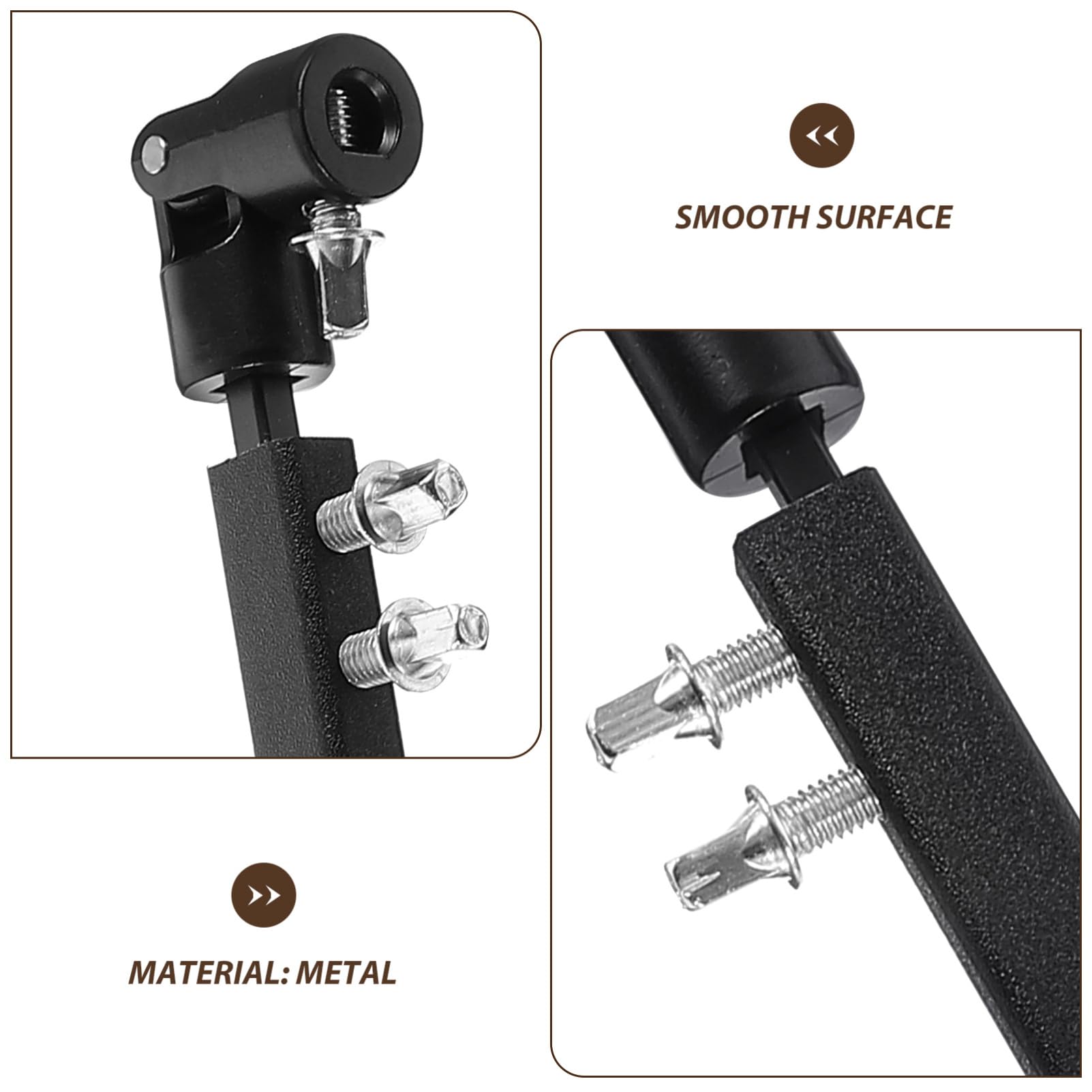 Robuste für Schlagzeugpedale Schwarze Metall Verbindungsstange Rostfreies Ersatzteil mit Kreativem Design für Doppelpedal Schlagzeug Zubehör