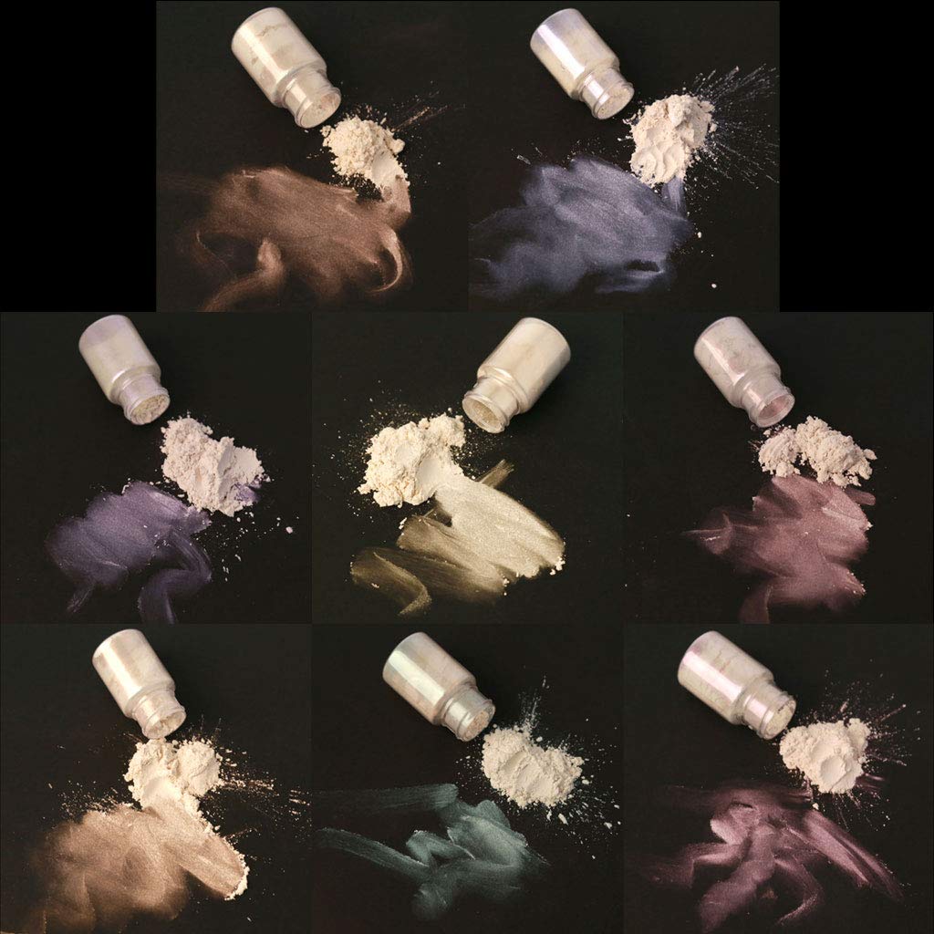 Pigmento de perlas de 8 colores para pigmento de resina de diamante polarizado nacarado, kit de fabricación de joyas, polvo cosmético