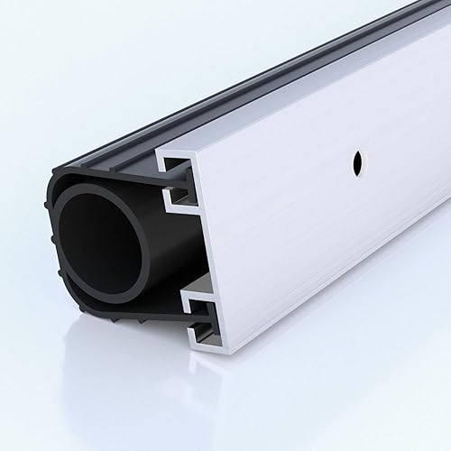 U+O Ring Garage Door Seals, Universal Garage Door Bottom Seals Rubber with Pre-drilled Aluminum Track Retainer Kit, Heavy-Duty Combination Garage Door Weather Stripping Kit (10ft)