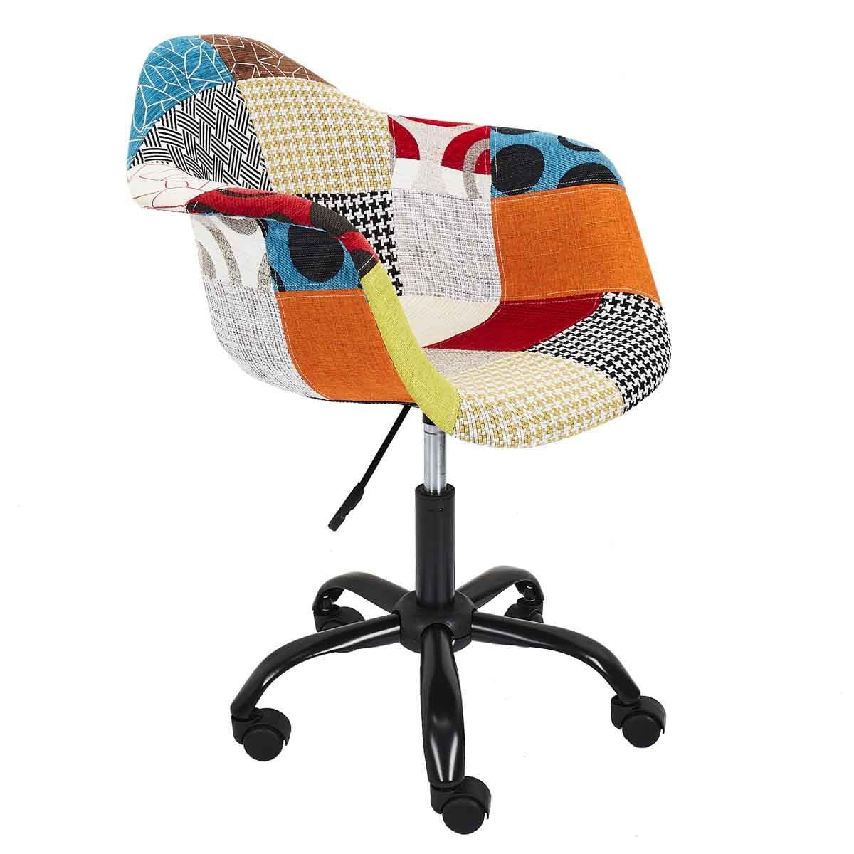 Fauteuil de Bureau Patchwork 86cm Multicolore