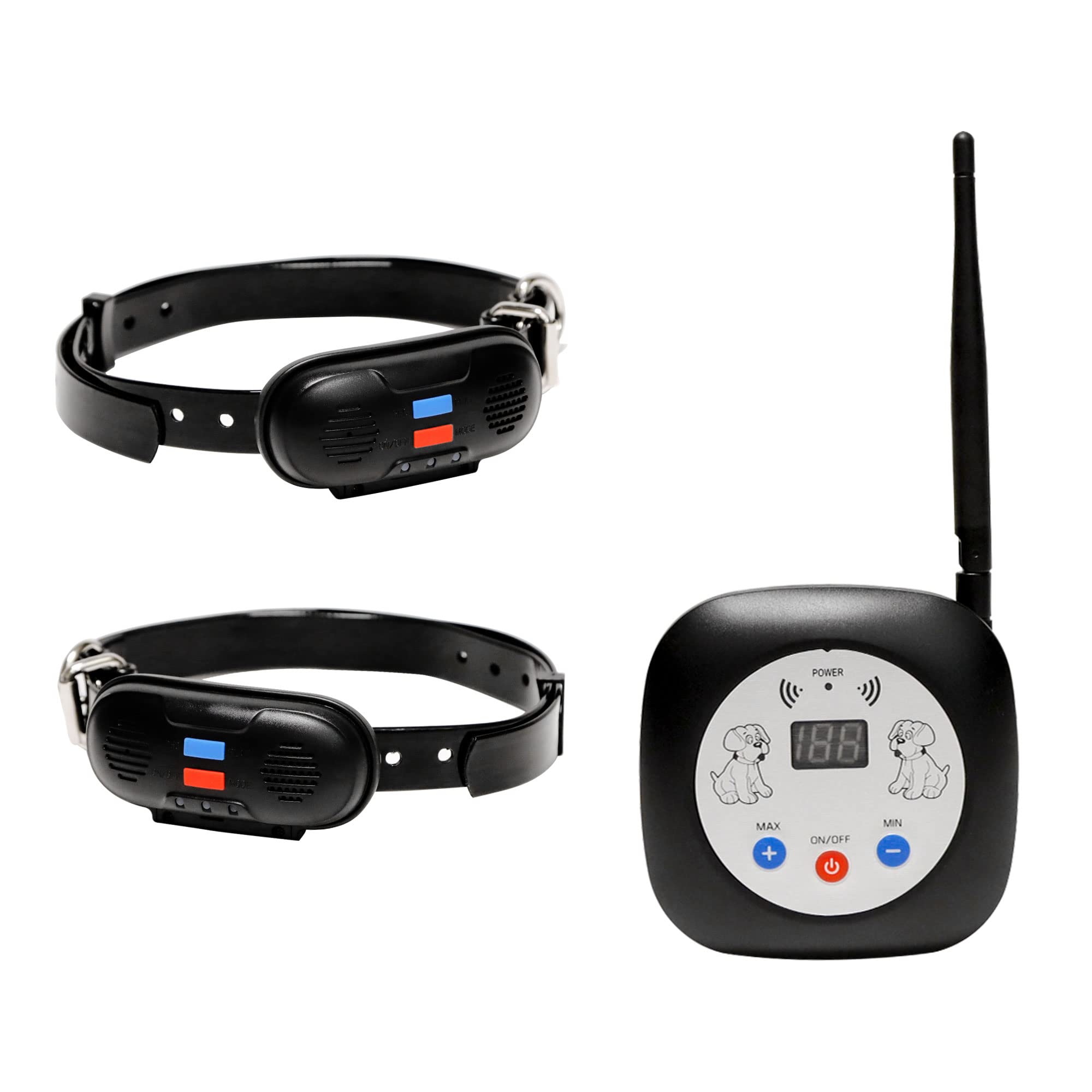 H&B Luxuries Wireless Dog Fence System with Voice Control for 2 Dogs, 600 Feet Farthest Distance Dog Training System, Waterproof Dog Wireless Fence, Suitable for Small, Medium, Large Dogs