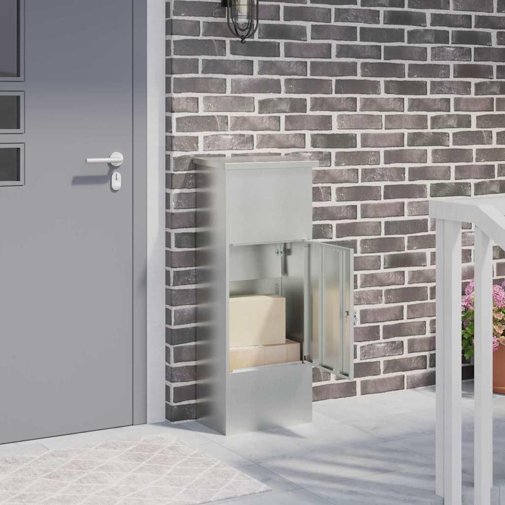 vidaXL Boîte de dépôt de Colis avec Stockage Noir 44,5 x 29 x 110,5 cm