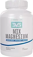 3VS Nutrition Mix Magnesium - Fórmula Avançada com Magnésio Dimalato, Bisglicinato e Citrato - 120 Cápsulas