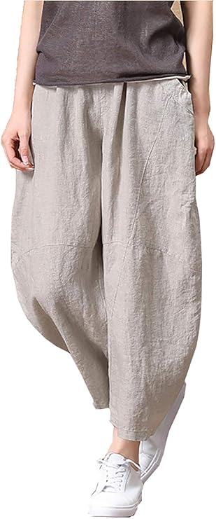 サマーリネンワイドサルエルパンツ　タグ付き未使用 サルエルパンツ メンズ 麻パンツ リネンパンツ 綿麻パンツ 薄手