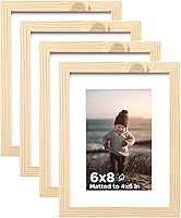 Vista 98 de KINLINK Juego de 4 portarretratos plateados de 5 x 7, marcos de fotos de madera con paspartú de 4 x 6 con plexiglás para 4 x 6 con paspartú o 5 x 7