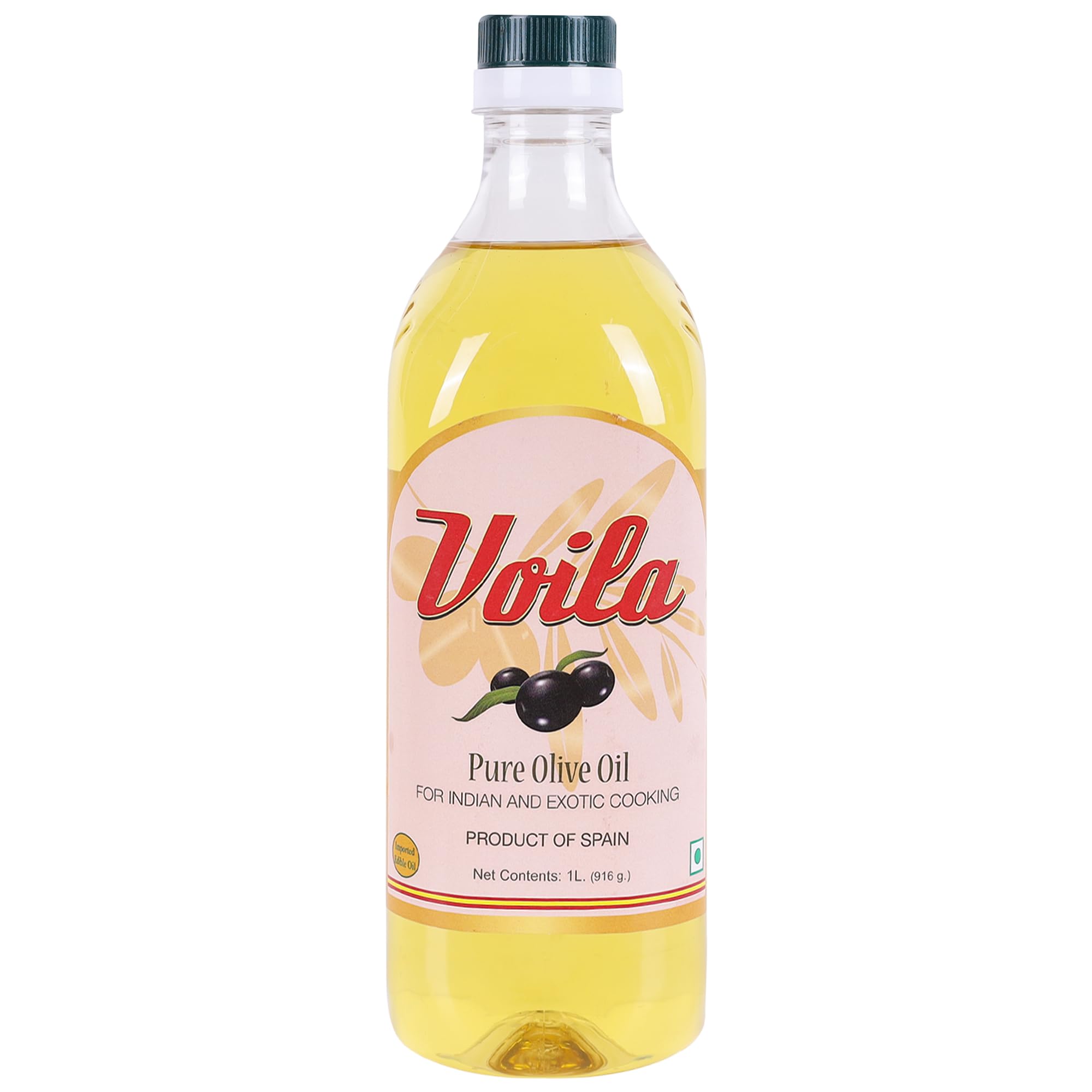 Voila Pure Olive Oil 1 liter | For Exotic Cooking & more | Olives of Spain | Nutrient Rich | Pure Olive Oil