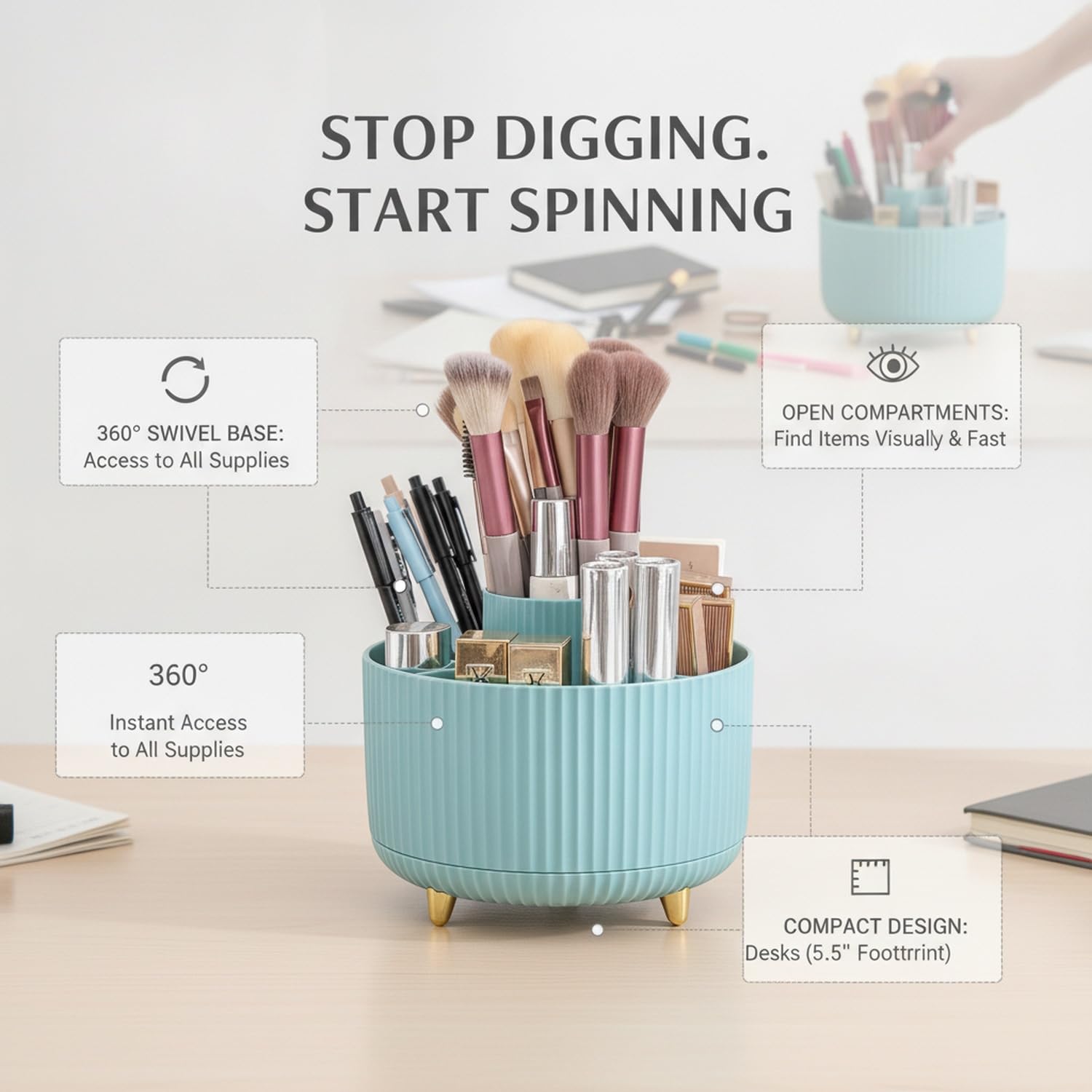 Rotating Desk Organizer, 1 PC