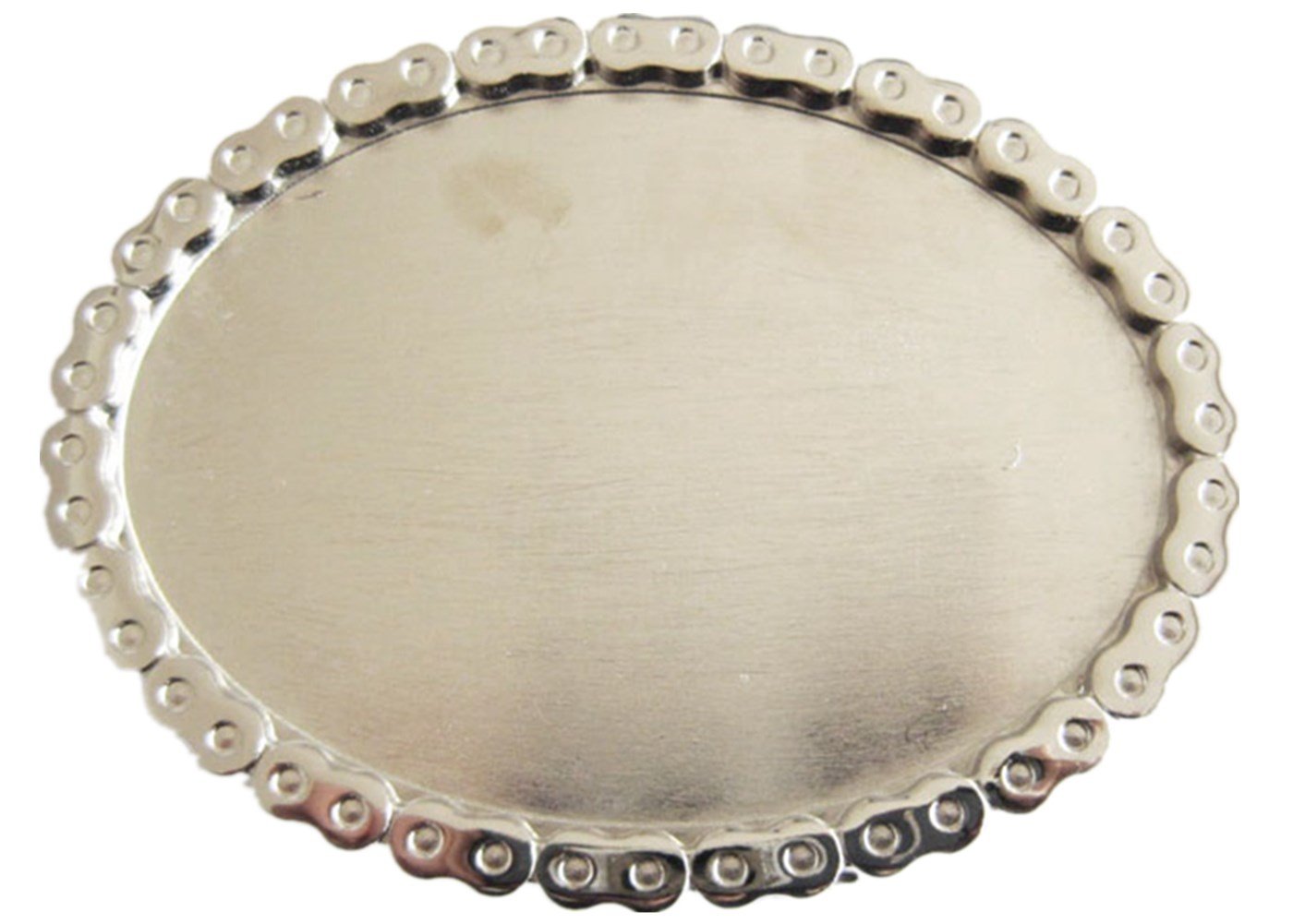 Bright Silver Oval Rider Blank Belt Buckle-image-32