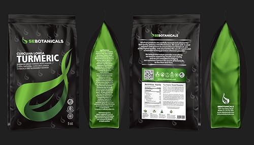 Miniatura 1 de SEBotanicals Polvo de cúrcuma - Polvo tumérico molido natural, éticamente y de origen sostenible, sin gluten, rico en antioxidantes para apoyo