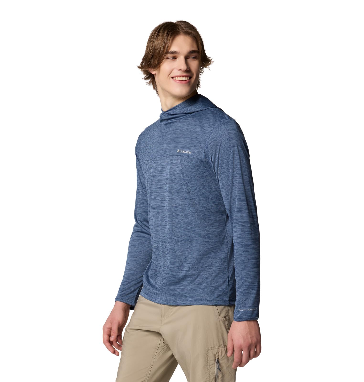 Columbia Men's Sage Peak Knit Hoodie, Dark Mountain Heather, Medium