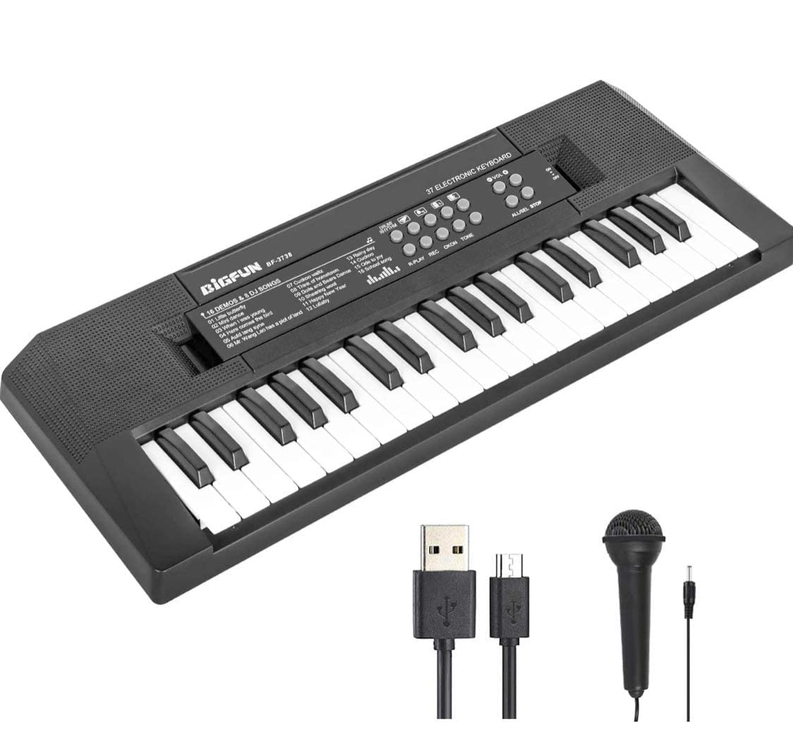 VE Kids Keyboard Piano, 37 Keys Piano Keyboard for Kids Musical Instrument Gift Toys for Over 3 Year Old Children with Mic and USB Charger (B0B7RKKDMW) Amazon Price History, Amazon Price Tracker