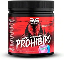3VS Nutrition Pré Treino Prohibido 360g Sabor Algodão Doce