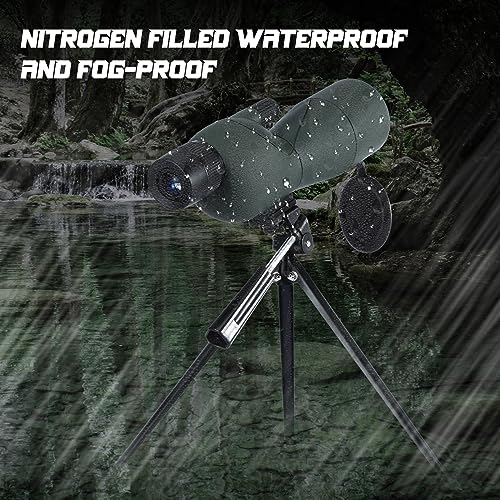 Image of 25-75X Spotting Scopes with Tripod, Zoom Waterproof BAK4 Prism Monocular Telescope for Bird Watching, Target Shooting, Wildlife, Hunting and Landscape, with Phone Adapter and Case