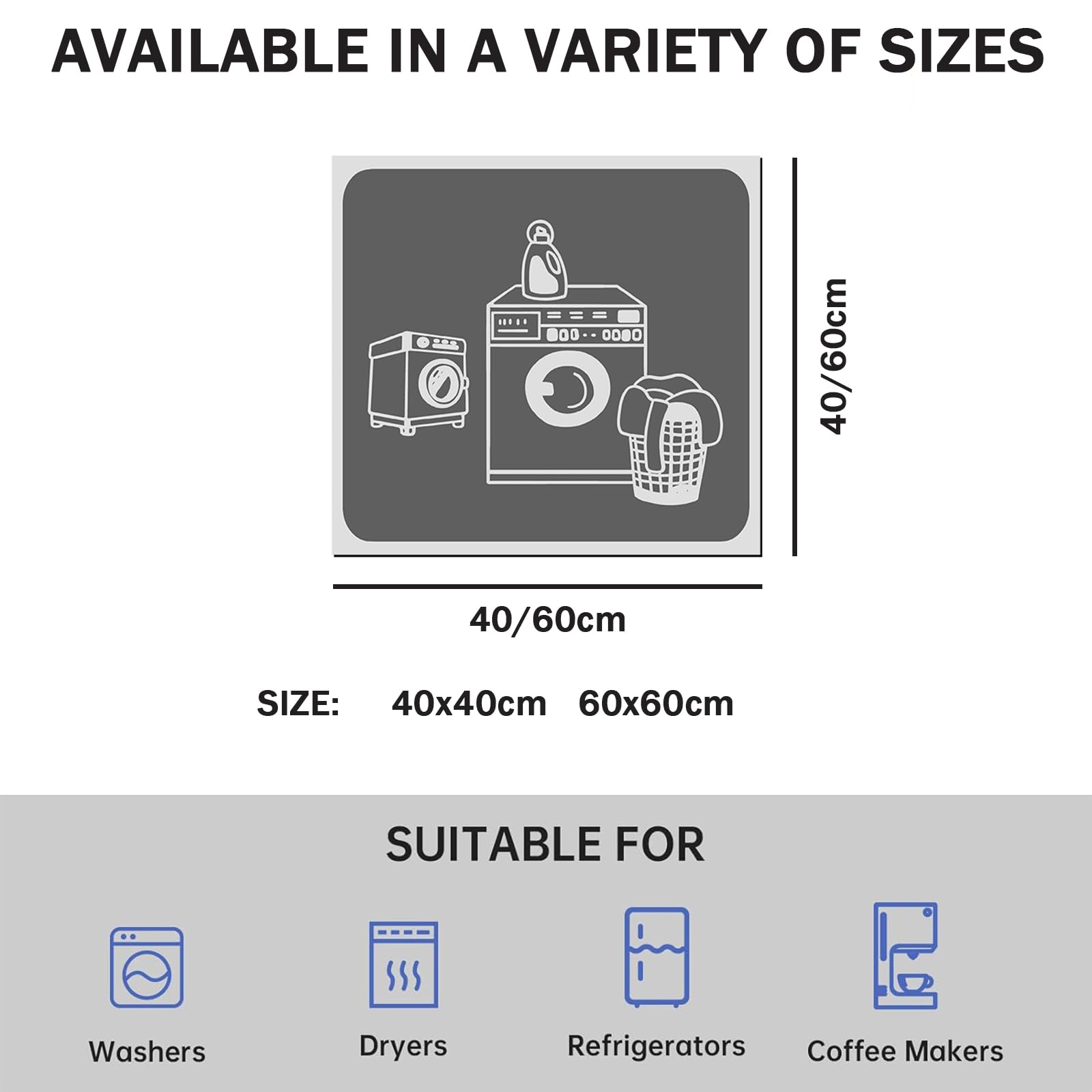 Odot Washer And Dryer Top Mat Cover, 3D Flower Washer Dryer Top - View #8