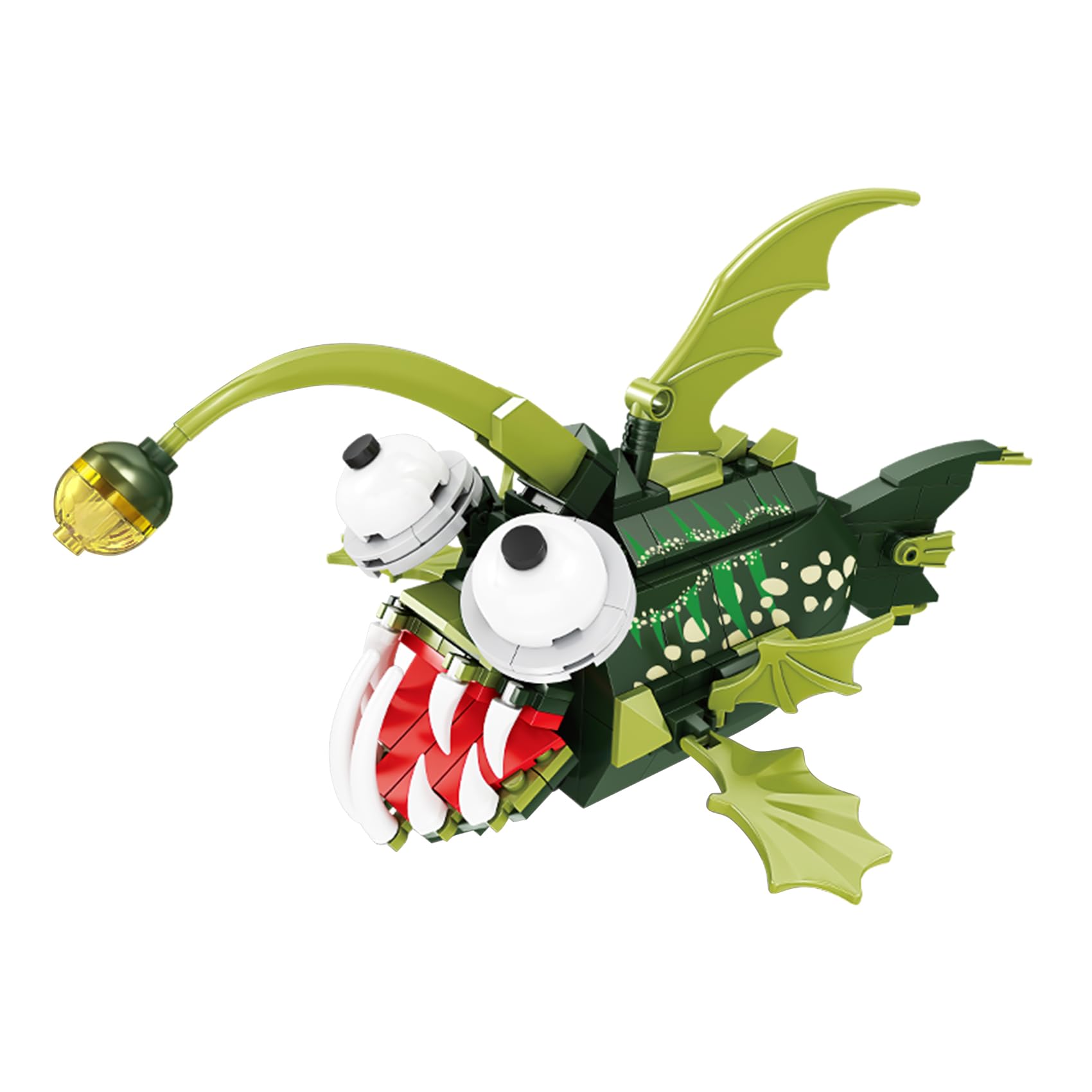 OichyDeep Sea Building Sets, Angler Fish Toy, Creative Ocean Animal Toys for Kids, Building Angler Creatures Fish Toys (227 PCS)