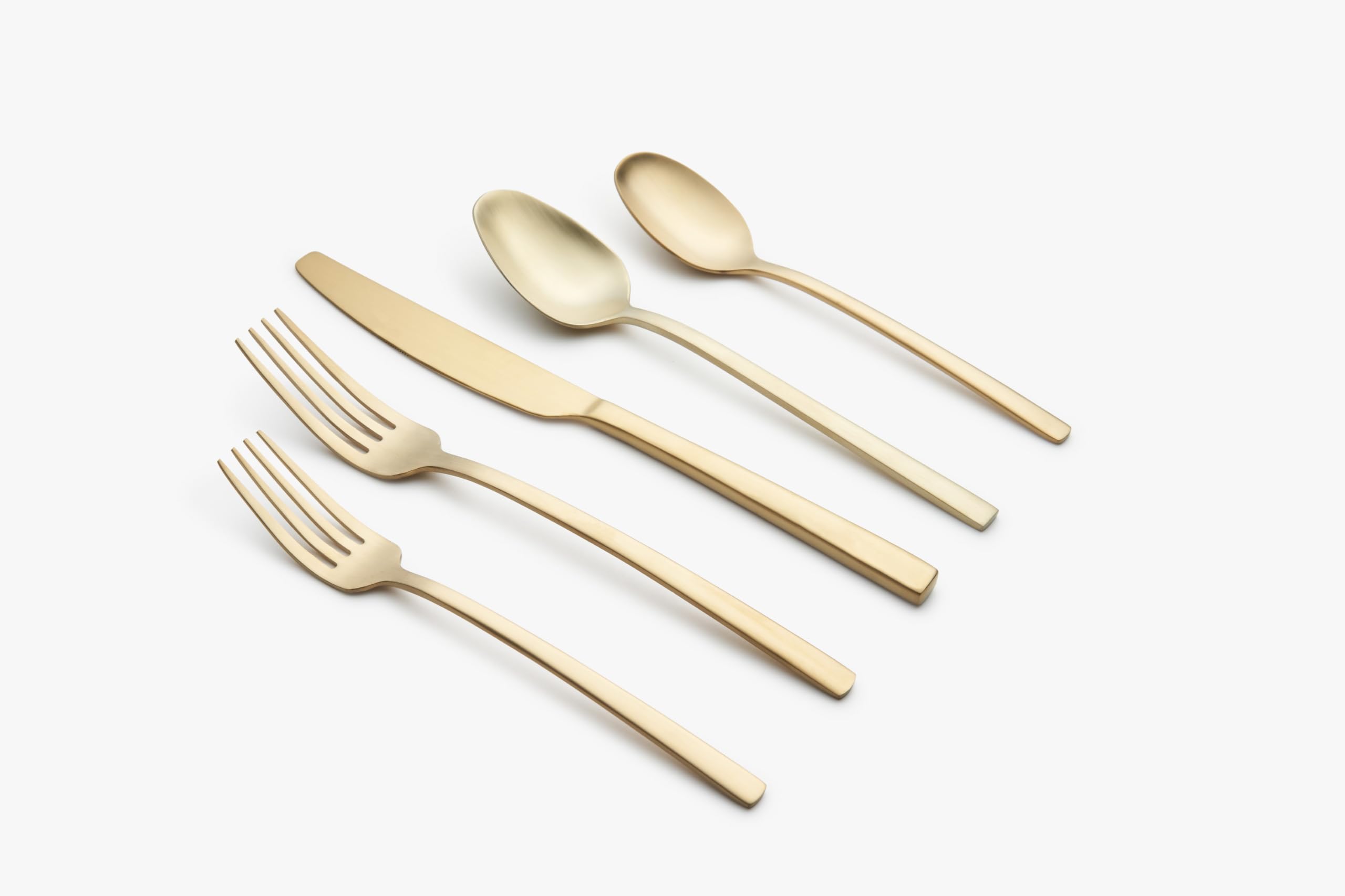 Cambridge Beacon Gold Satin 16-Piece Silverware Set for 4, Flatware — Amazon image 3