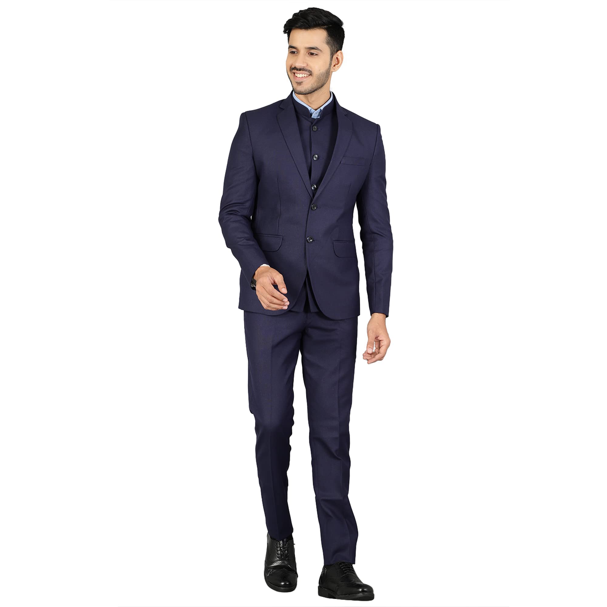 WINTAGEMen's Polyester Cotton Three Piece Suit