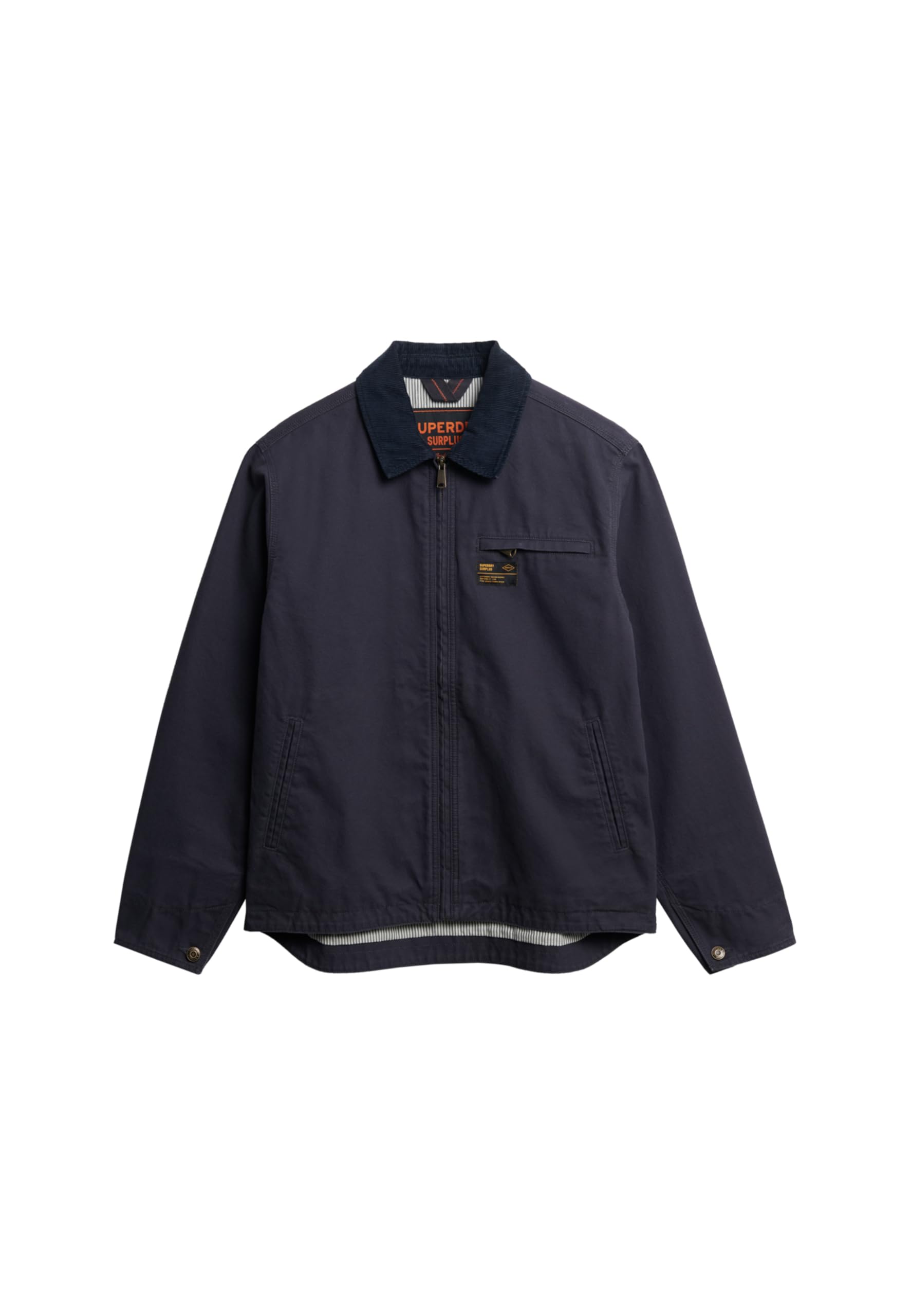 Superdry Men's Ranch Corduroy Collar Jacket, French Navy, XXL