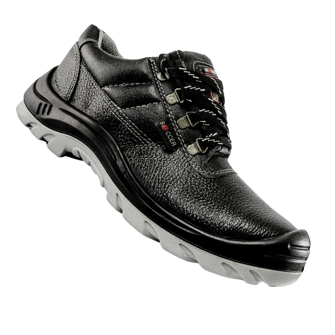 Hillson Soccer Steel Toe ISI and CE Certified Dual Density Protective Safety Footwear with 200J Toe Cap (Steel Toe, 6) Black (B0D44KZ3L1) Amazon Price History, Amazon Price Tracker