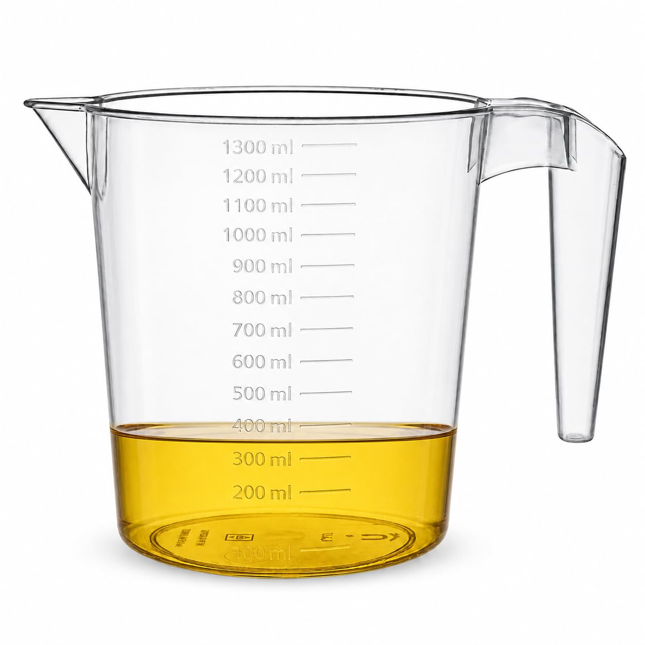 Premier Housewares Sturdy Clear Measuring Jug with 1300ml Capacity | Modern Plastic Jug with Metric & Imperial Markings for Kitchen | Measuring Tool with Embossed Scale