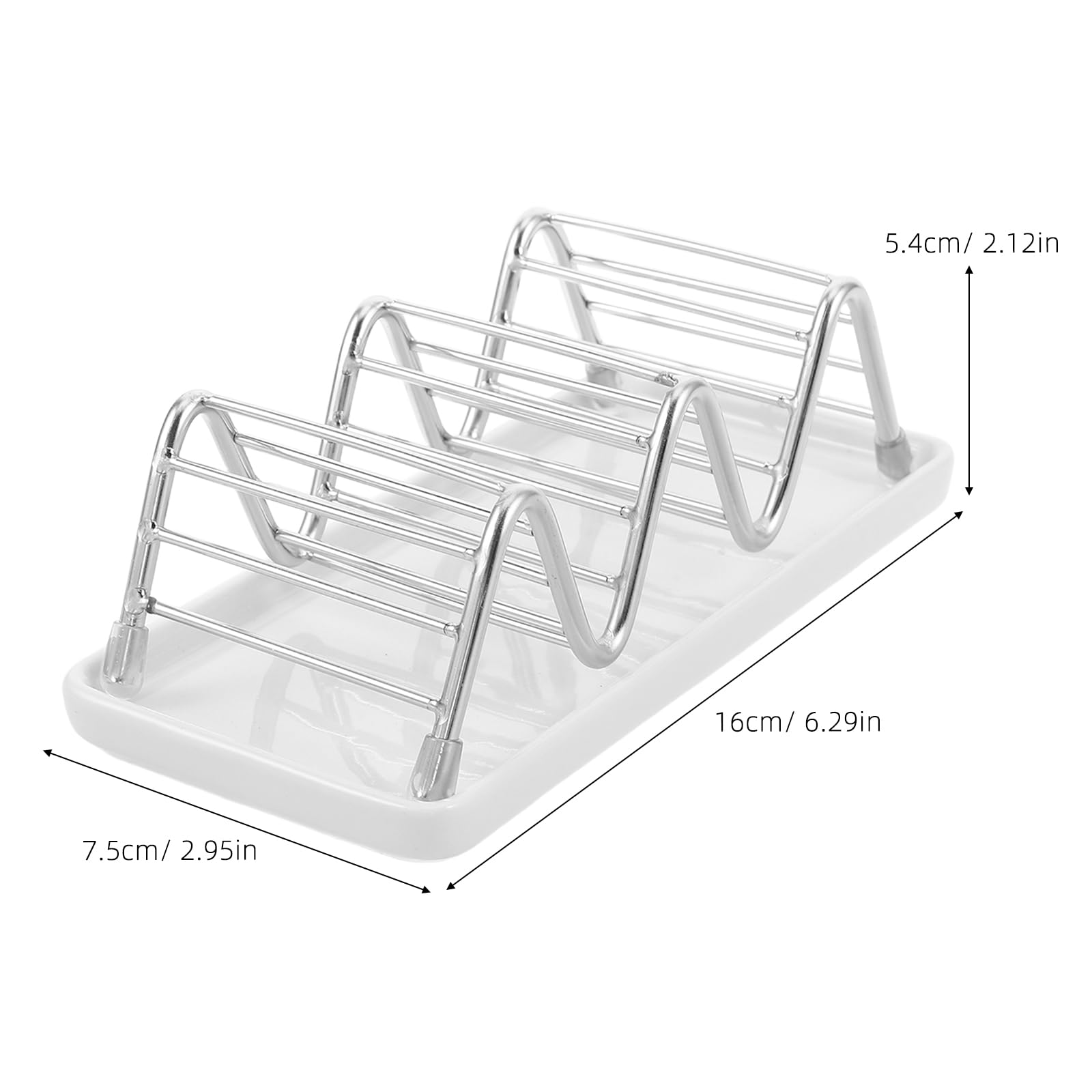Jabonera Decorativa de Cerámica con Drenaje en Forma de W y Soporte de Acero Inoxidable para Cocina y Baño con Diseño Resistente y Sistema de Escurrido
