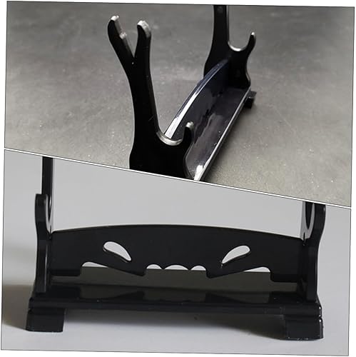 Miniatura 3 de 12 unids soporte de exhibición pequeño soporte de mesa soporte de plástico soporte de estante pequeño soporte de espadas organizador de espadas