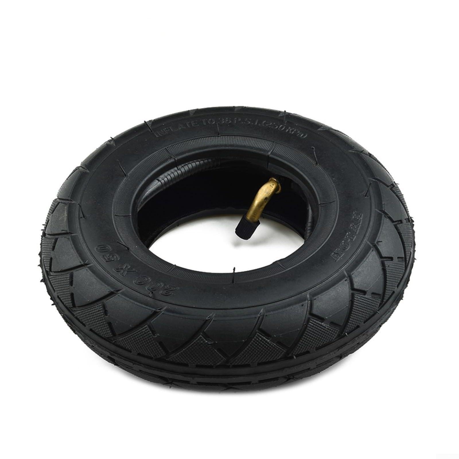 Kivivaka 200x50 8-Inch Electric Scooter Tyre and Inner Tube Set, Heavy Duty Butyl Rubber Tire for Private Land Use