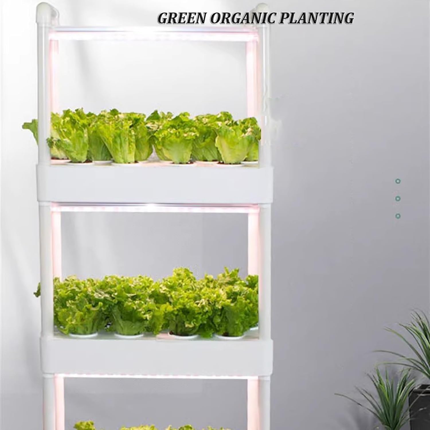 Sistema de cultivo hidropónico con luz LED de cultivo para jardín de hierbas de interior, adecuado para cultivar hierbas, frutas y verduras