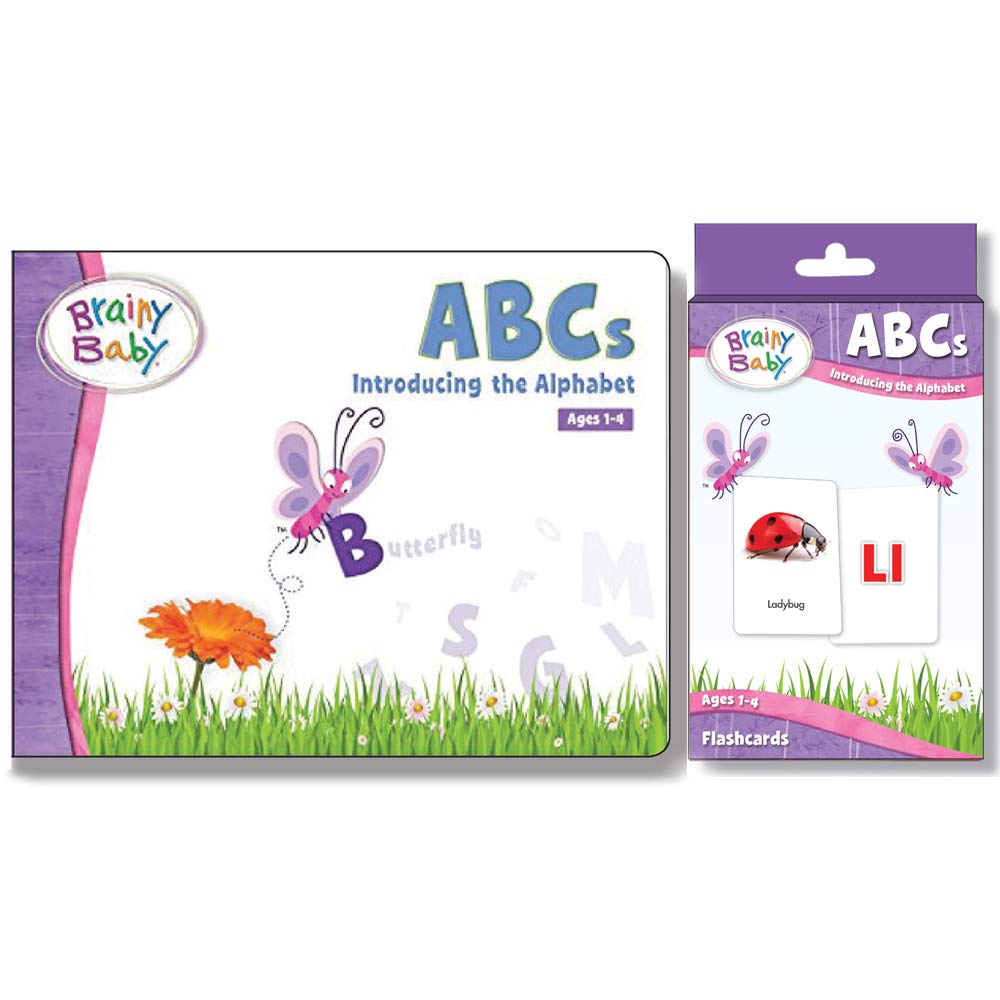 Buy Brainy Baby ABC Board Book and ABC Flashcard Set Introducing The