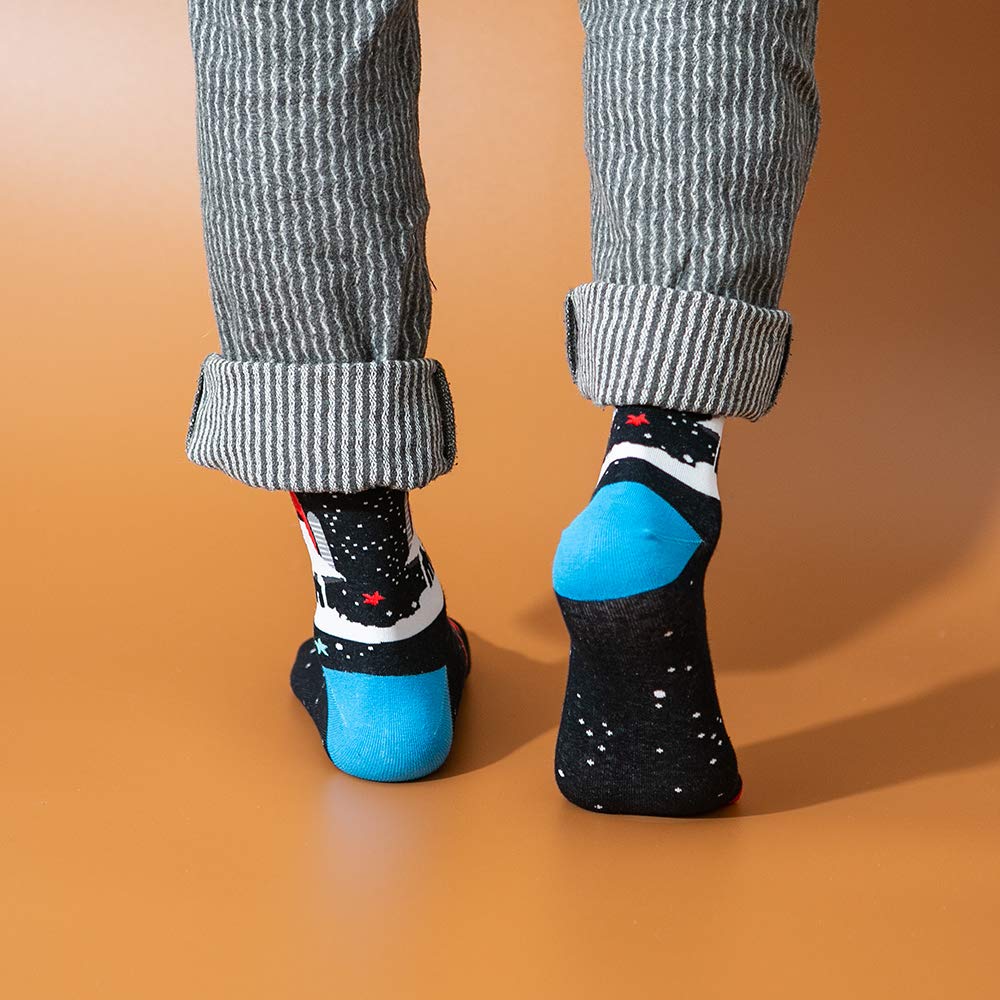 BISOUSOX Calzini da Uomo Divertenti,Calzini alla Moda Pazzi Colorati per Uomo Calzini Classici,Calzini Novità,Calzini per Scarpe Sportive Miglior Regalo per Amico Marito