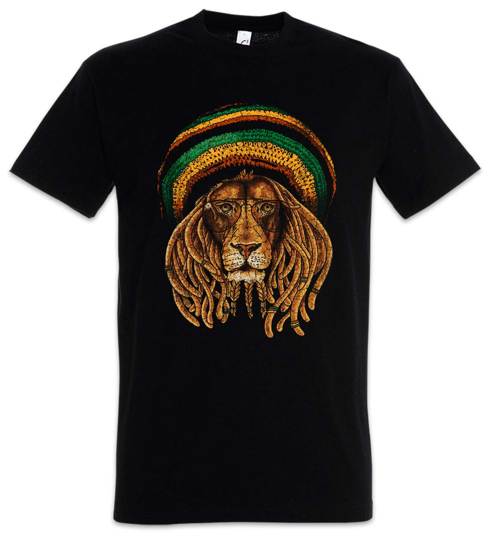 Urban Backwoods Men's Black Rastafari Lion Iii T-Shirt Size 2XL
