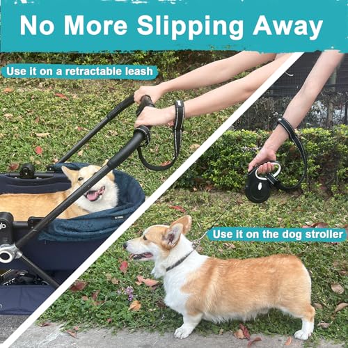PetBonus Alça de pulso para coleira de cachorro, alça de segurança para coleira retrátil, coleira cu
