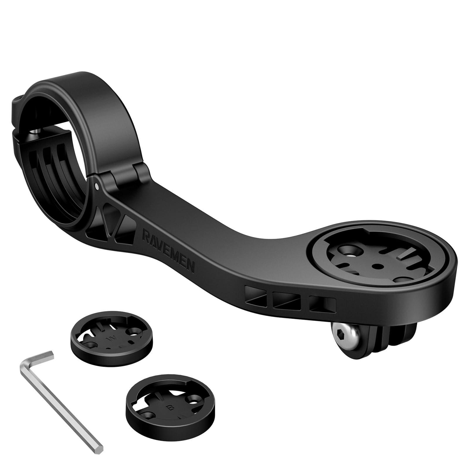 RAVEMEN AOM05 Out-Front Mount Compatible with Bike Computers Fit 31.8-35 mm Handlebar