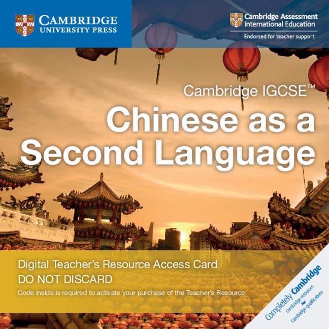 Cambridge IGCSE™ Chinese as a Second Language Cambridge Elevate Teacher’s Resource Access Card (Cambridge International IGCSE) Printed Access Code – Blu-ray, 19 Sept. 2019