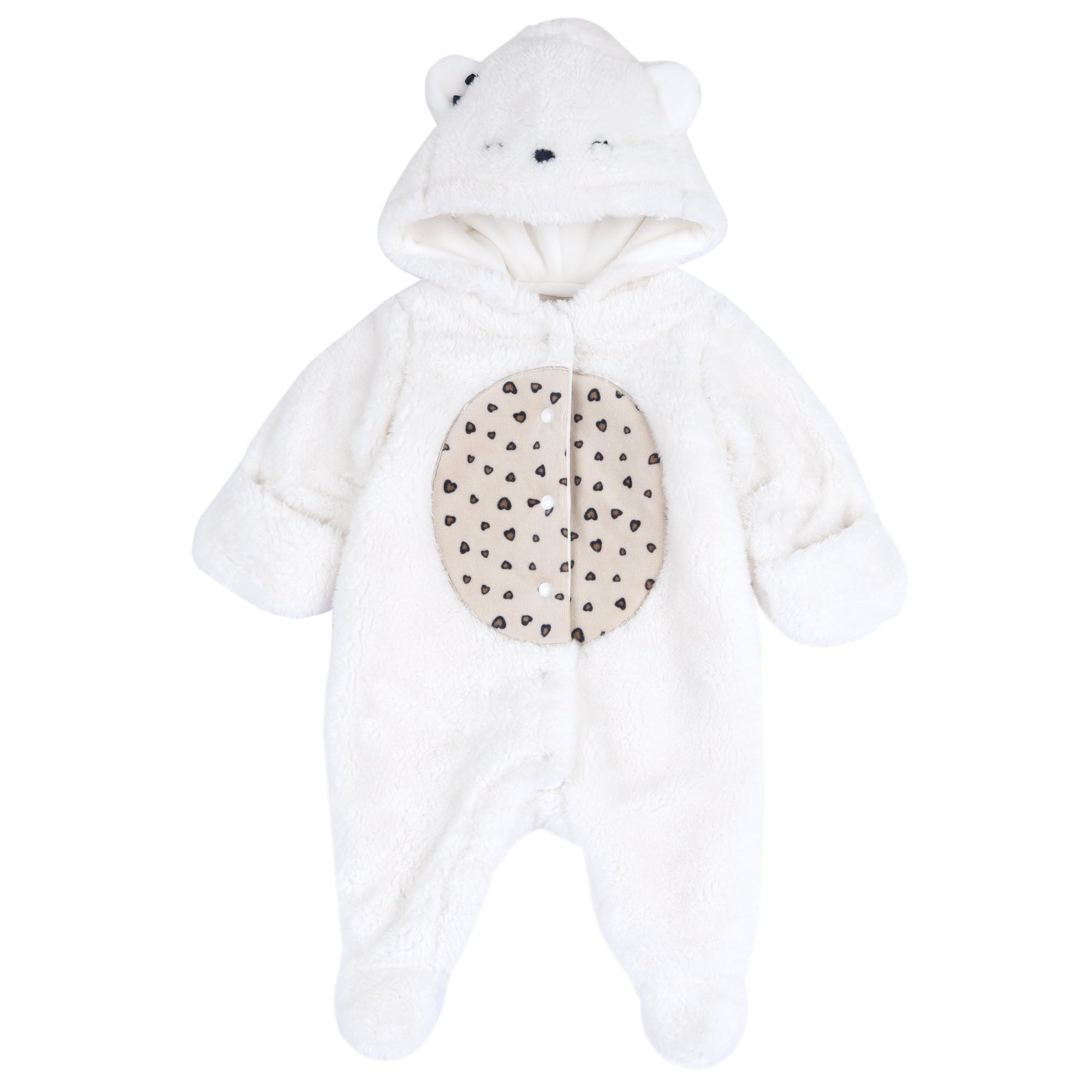 Chicco Baby - Mädchen Overall mit Frontöffnung Bottone, Weiß (1), 0 Monate