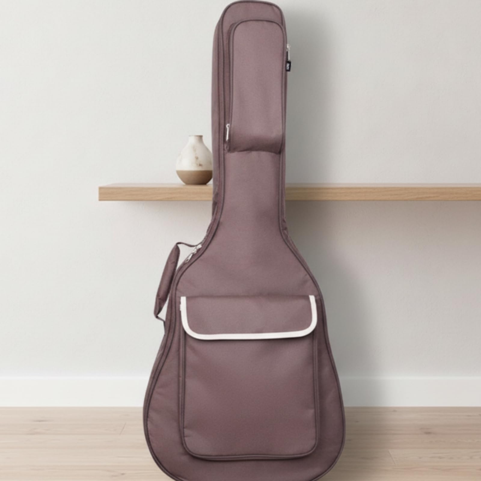 Borsa per Chitarra con Maniglia Laterale, Nero, Nero, Compatibile 40/41 Pollici